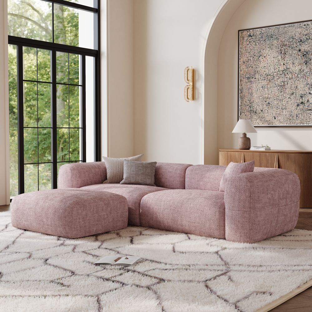 Partial Assembly Required Pink Chenille Sofas & Loveseats