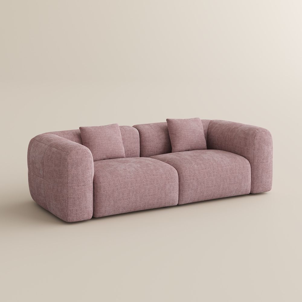 2-3 Seater Pink Chenille Sofas & Loveseats