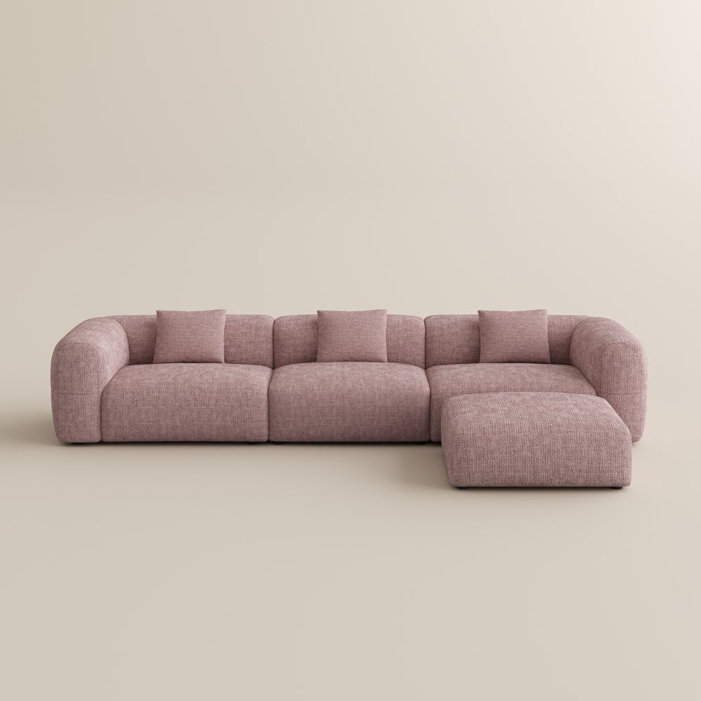 Relaxed Pink Chenille Sofas & Loveseats