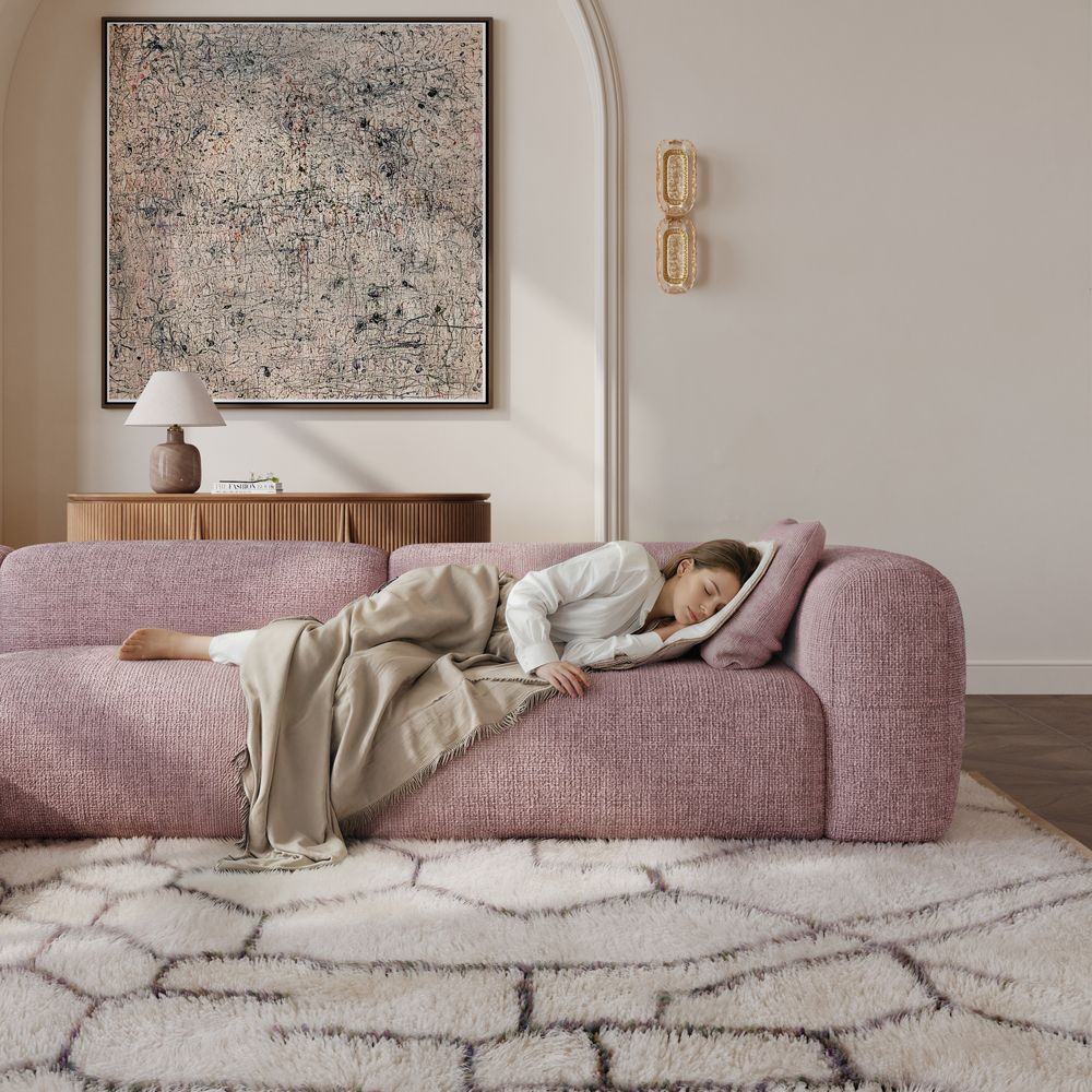 Partial Assembly Required Pink Chenille Sofas & Loveseats