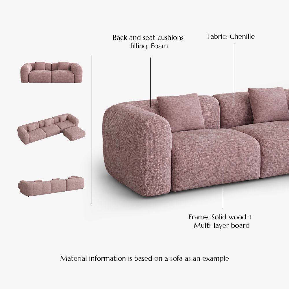 RV Pink Chenille Sofas & Loveseats