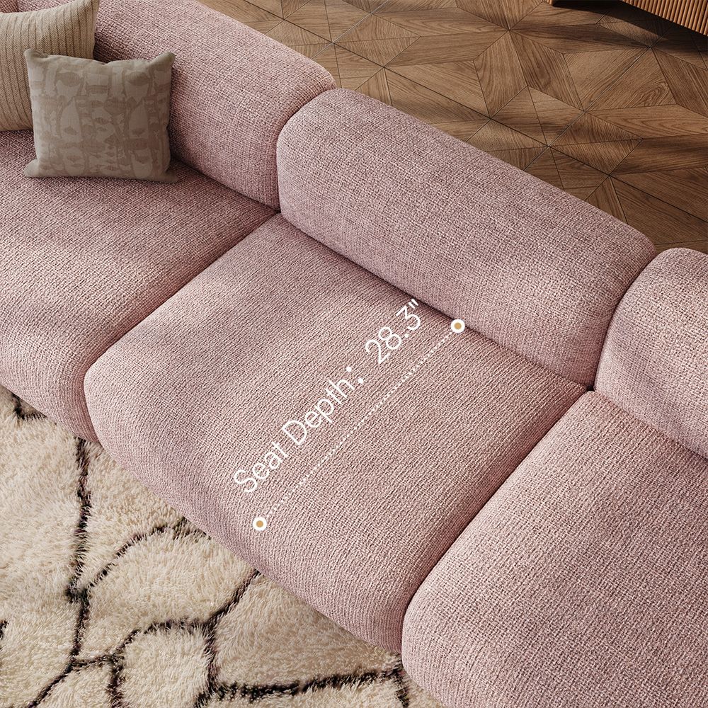 Small Pink Chenille Sofas & Loveseats