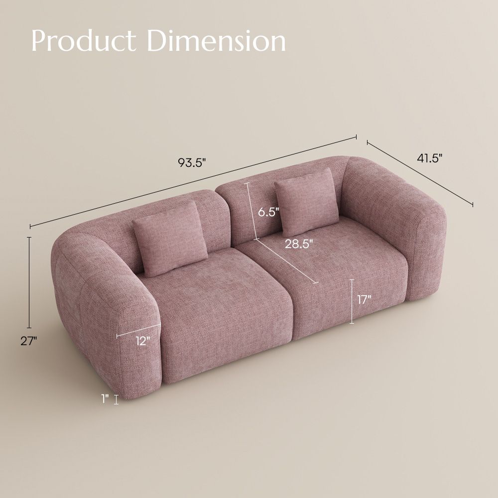 Living Room Pink Chenille Sofas & Loveseats