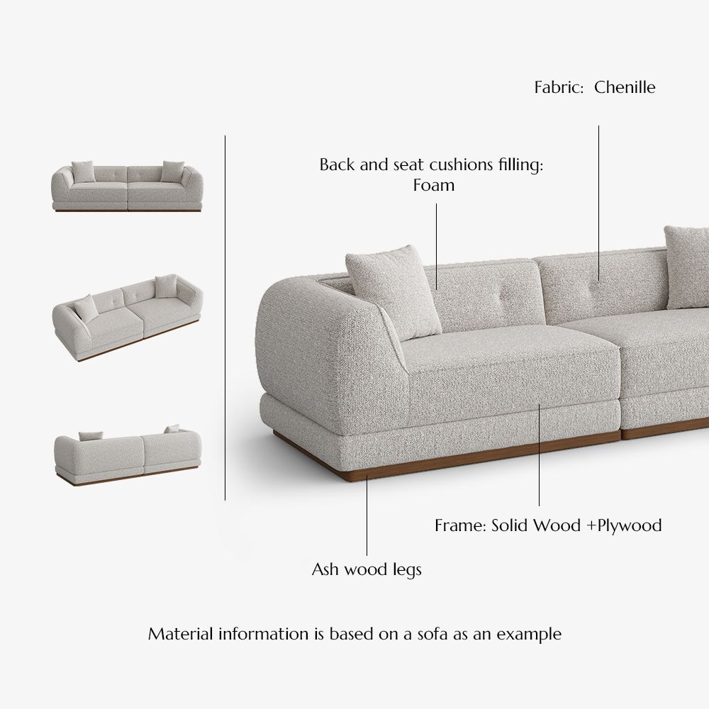 Living Room Light Brown Chenille Sofas & Loveseats