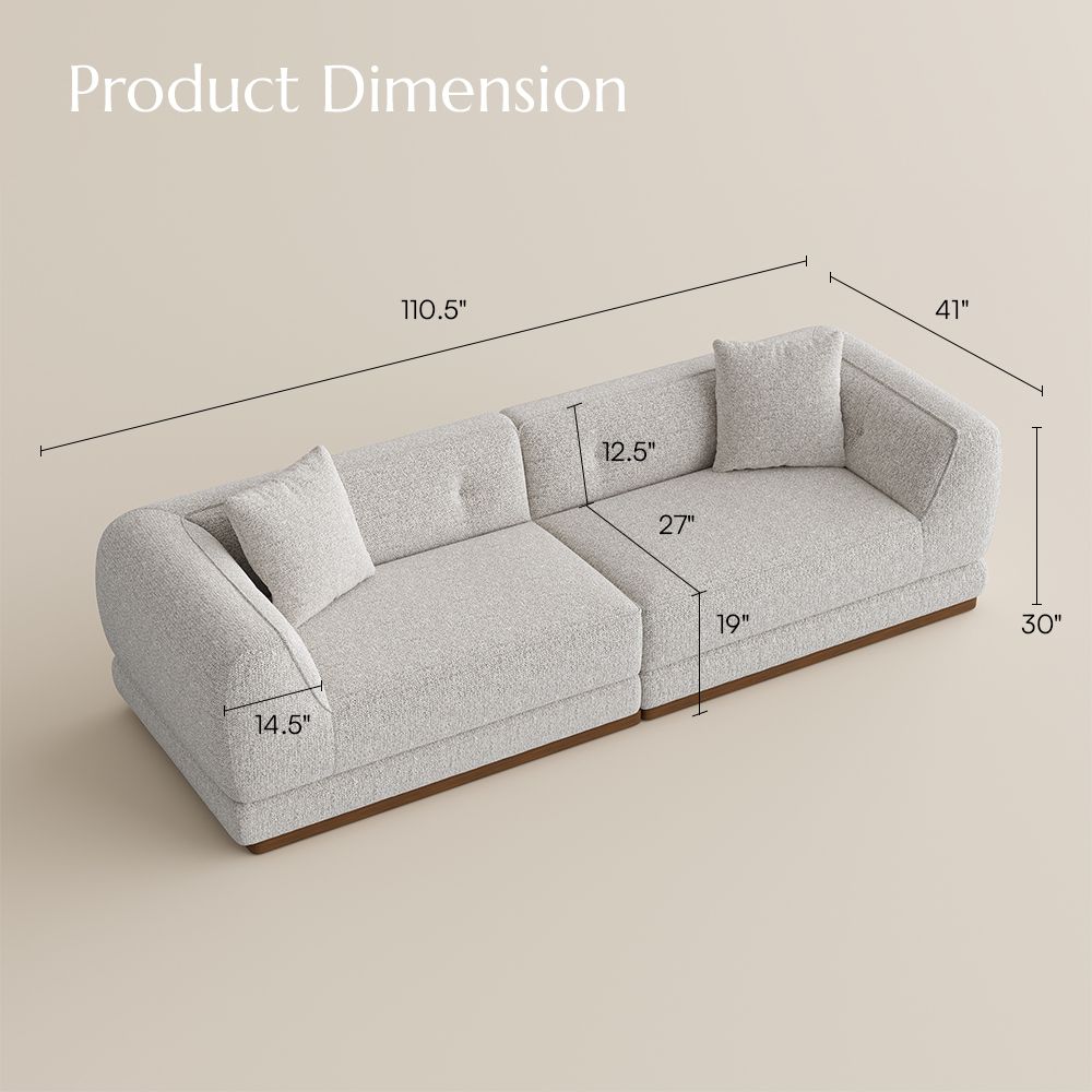 3-4 Seater Light Brown Chenille Sofas & Loveseats
