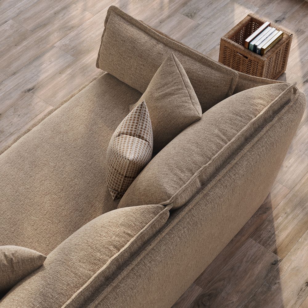 Comfortable Khaki Cotton and Linen Sofas & Loveseats