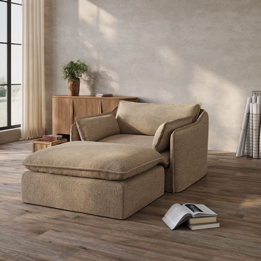Apartment Khaki Cotton and Linen Sofas & Loveseats