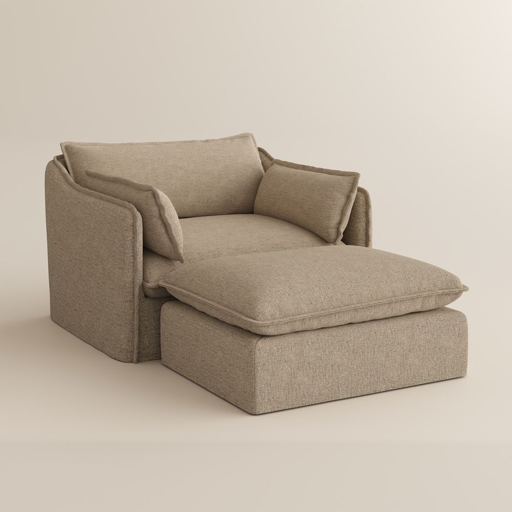 Apartment Khaki Cotton and Linen Sofas & Loveseats