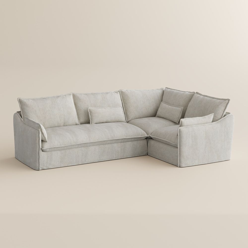 Comfortable Beige Cotton and Linen Sofas & Loveseats