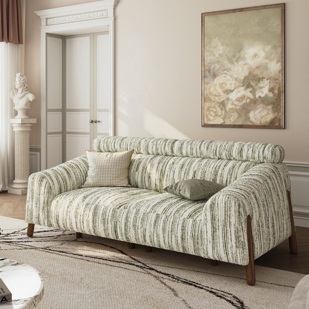 Office Green Cotton and Linen Sofas & Loveseats