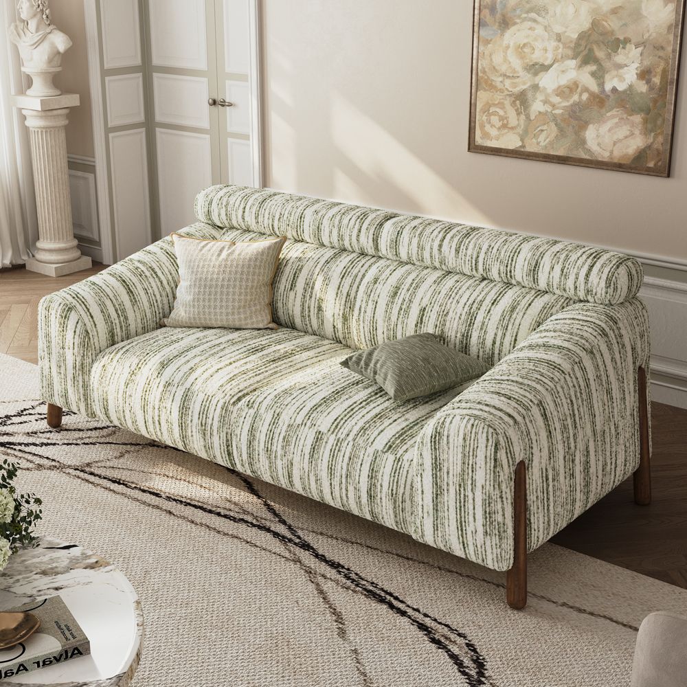 Sofas & Loveseats Green Cotton and Linen Sofas & Loveseats
