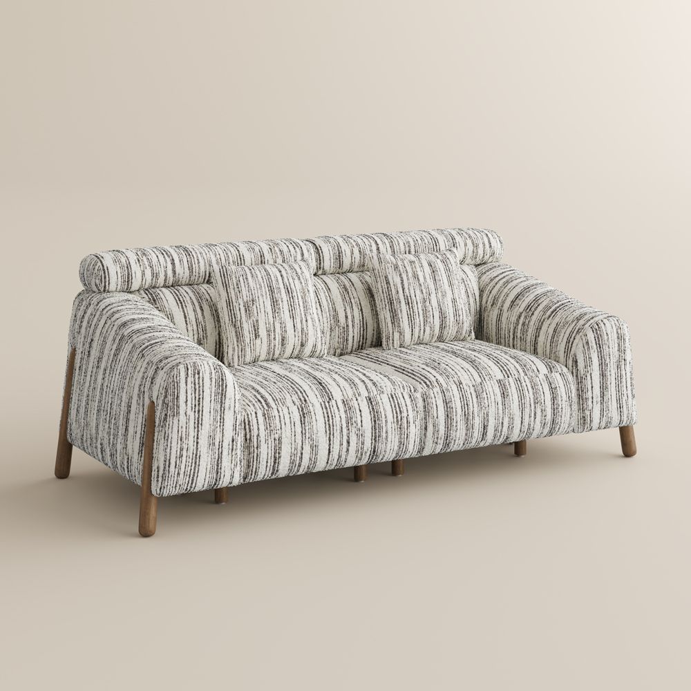 Modern Black Cotton and Linen Sofas & Loveseats