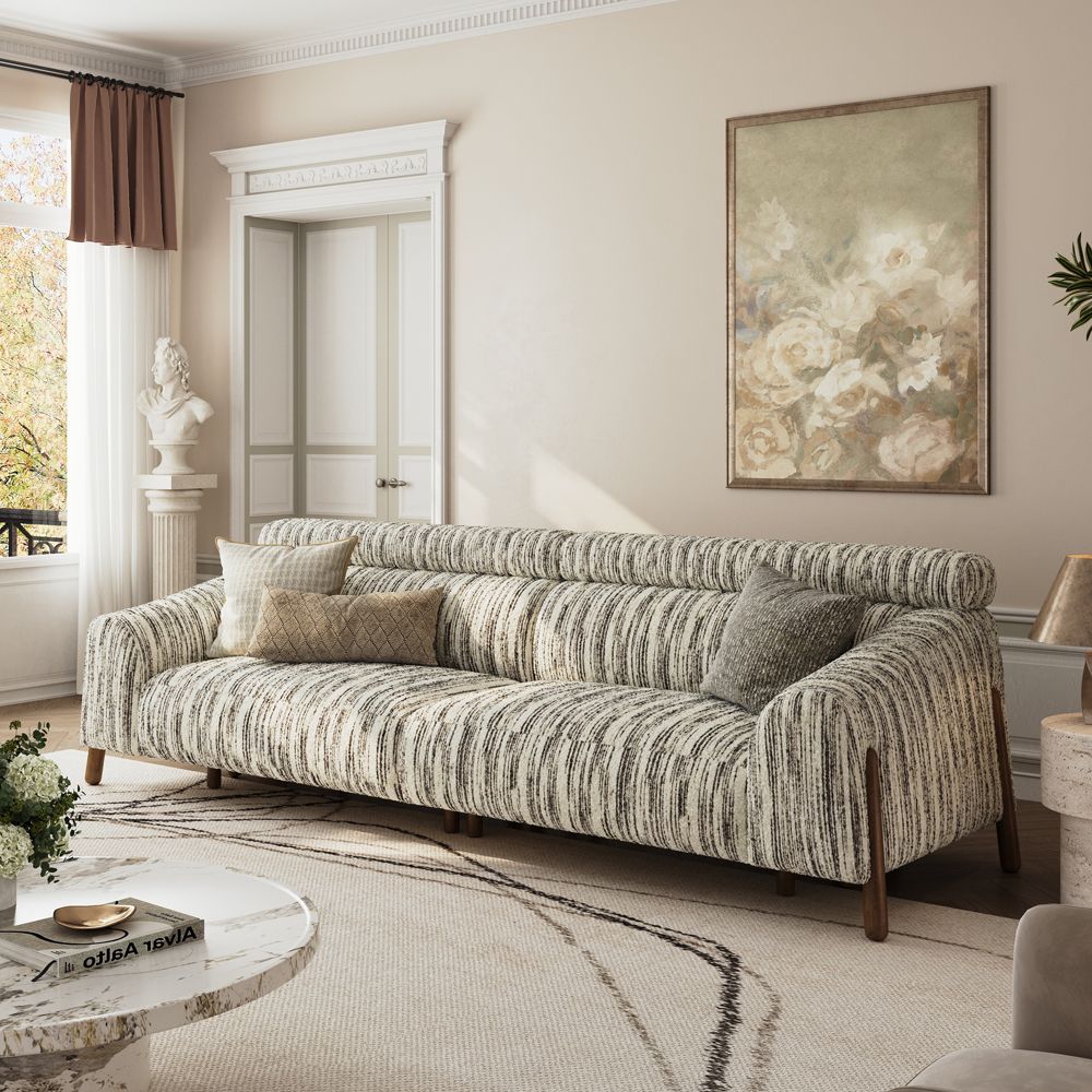 Bedroom Black Cotton and Linen Sofas & Loveseats