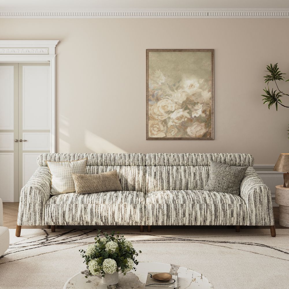 Sofas & Loveseats Black Cotton and Linen Sofas & Loveseats