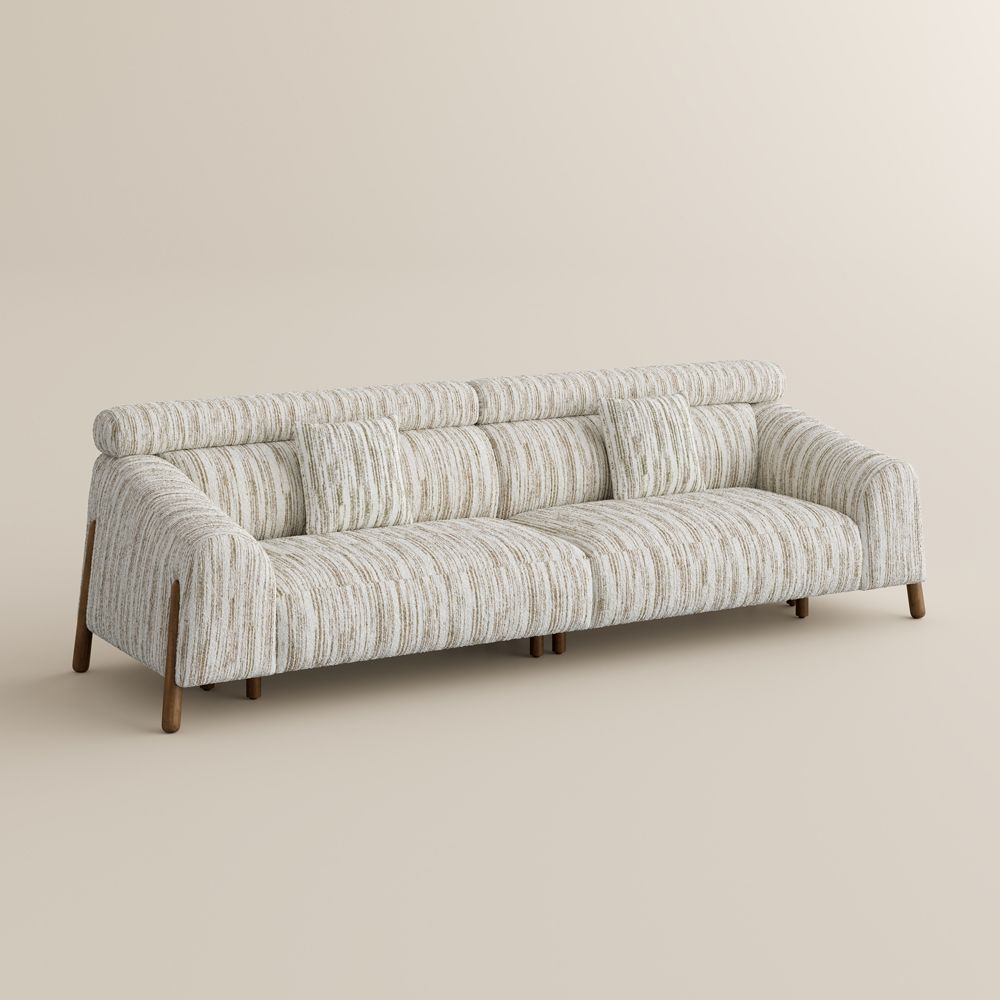 Soft Brown&Beige Cotton and Linen Sofas & Loveseats