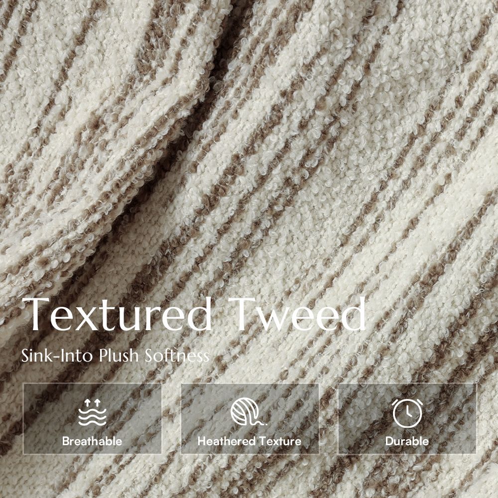 Home Theater Brown&Beige Cotton and Linen Sofas & Loveseats