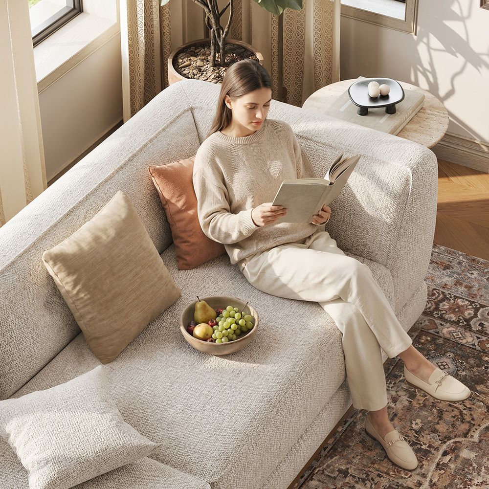 Modern Light Gray Chenille Sofas & Loveseats