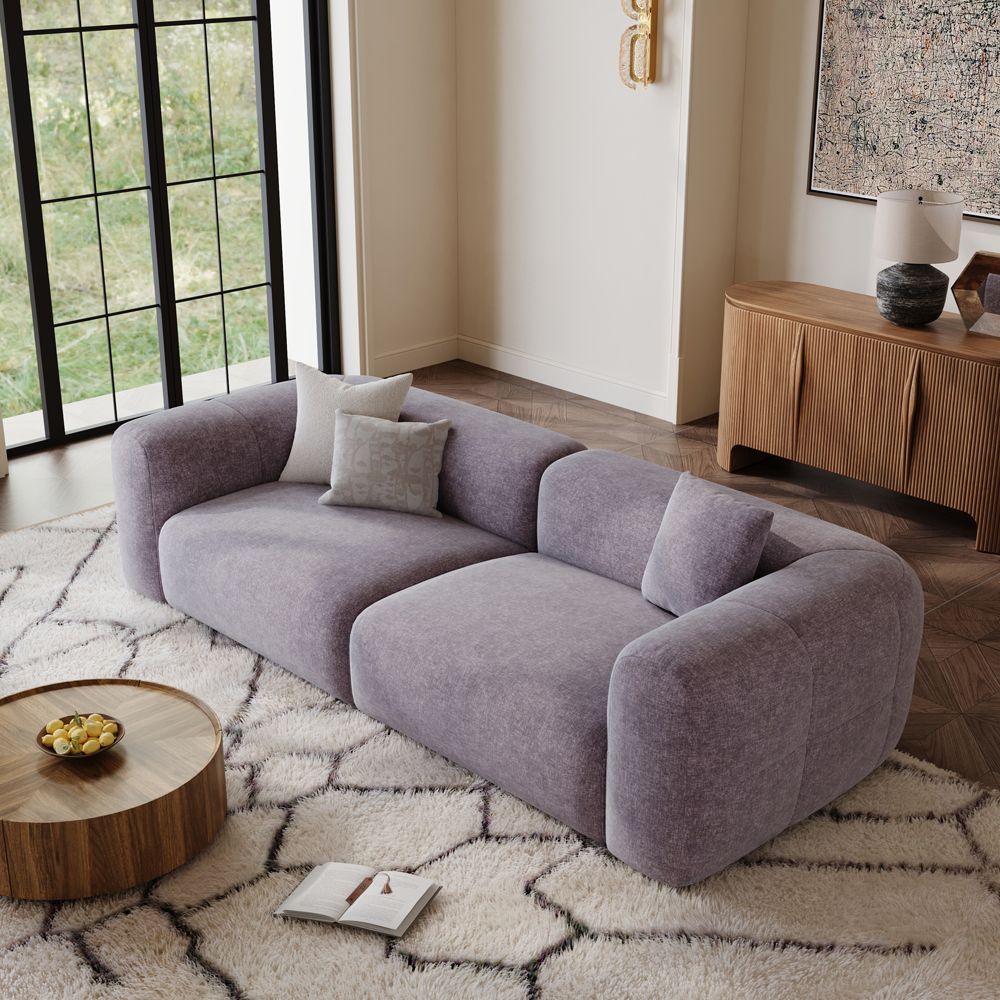 Bedroom Puce Chenille Sofas & Loveseats