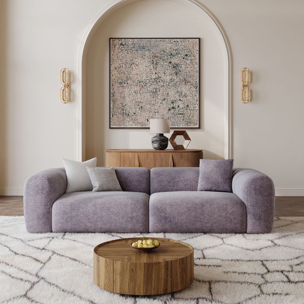 Sponge Puce Chenille Sofas & Loveseats