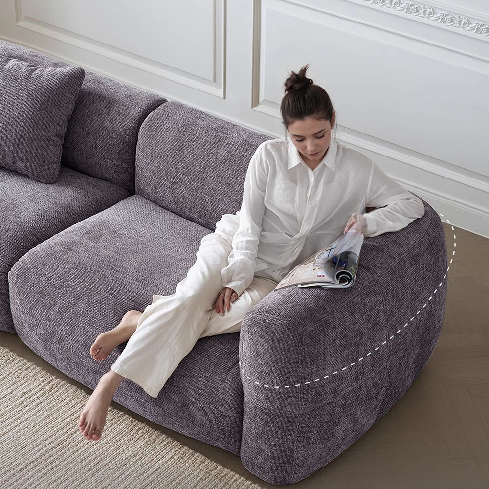 Pure Color Puce Chenille Sofas & Loveseats