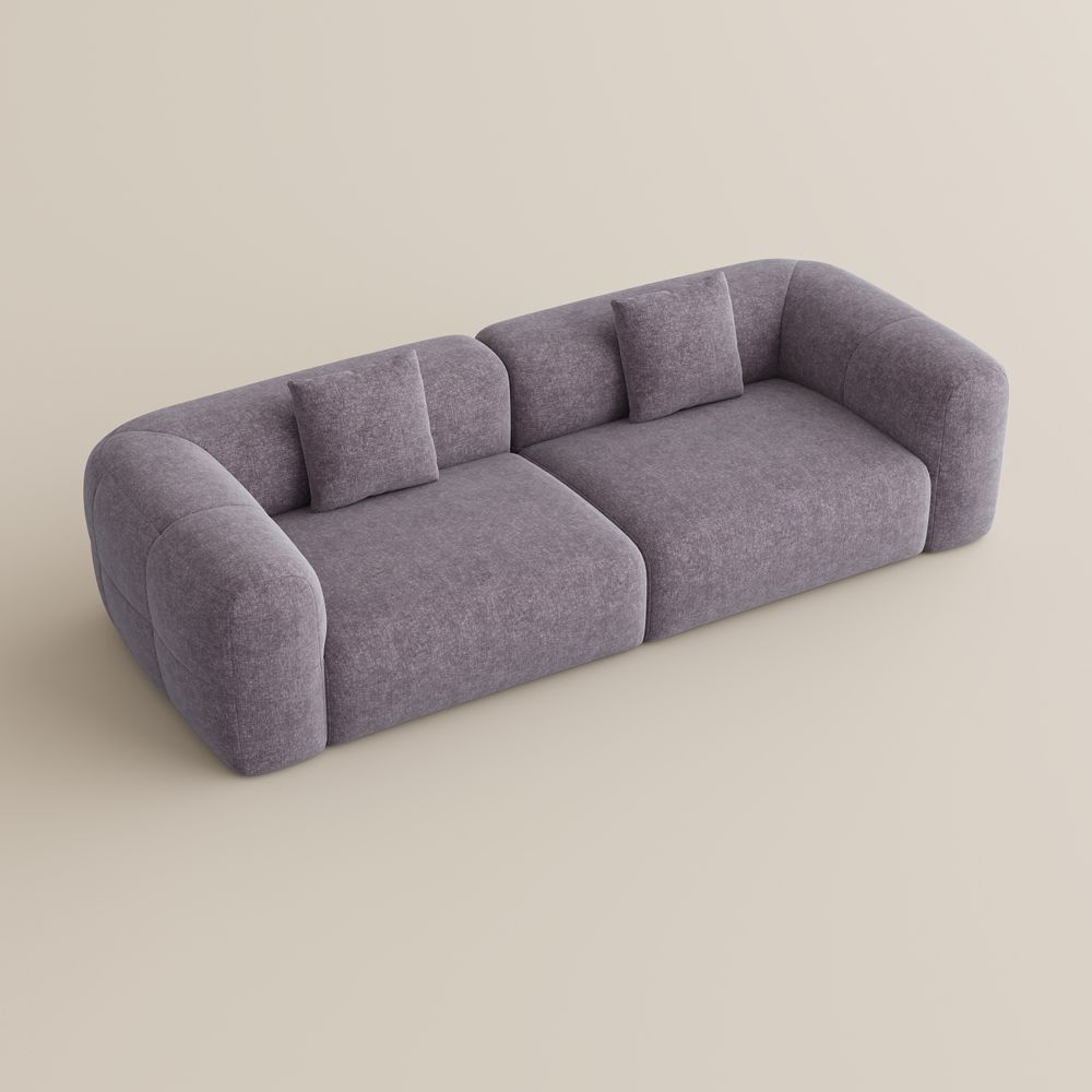 Living Room Puce Chenille Sofas & Loveseats