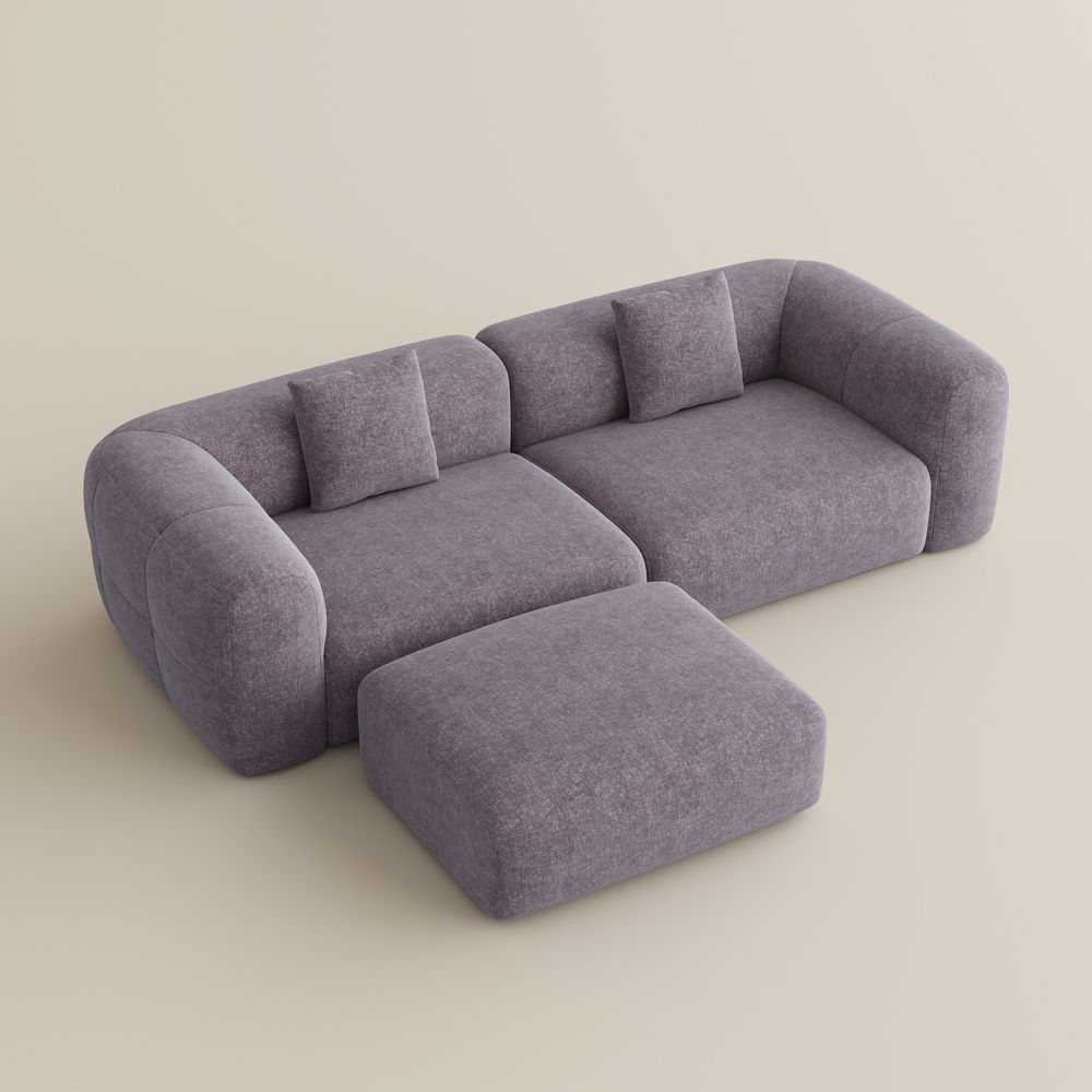 Conto Puce Chenille Sofas & Loveseats