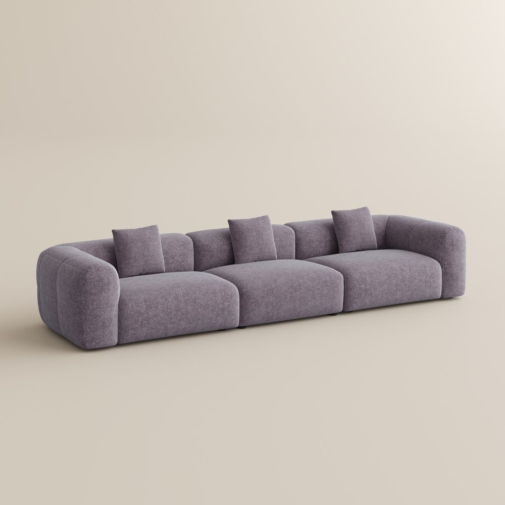 3-4 Seater Puce Chenille Sofas & Loveseats