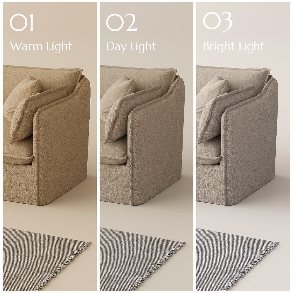 Medium Khaki Cotton and Linen Sofas & Loveseats