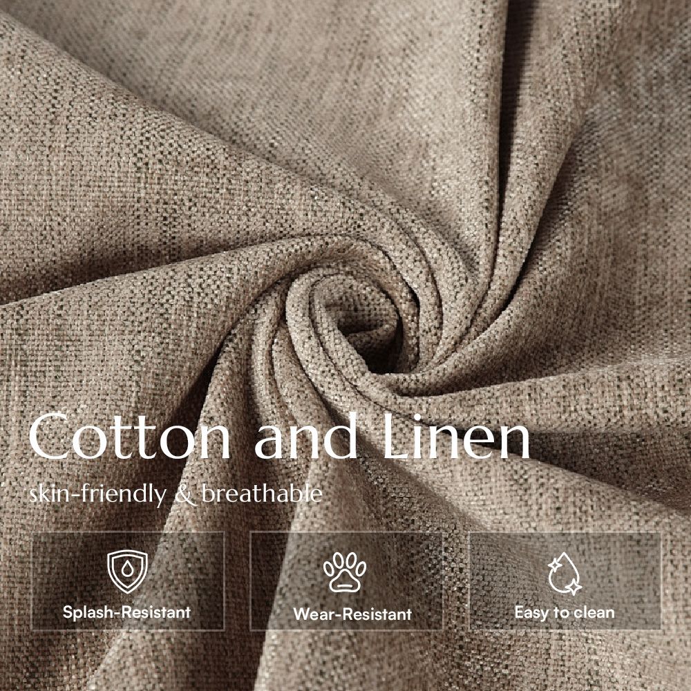 Mid Century Modern Khaki Cotton and Linen Sofas & Loveseats