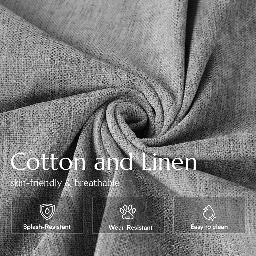 Soft Gray Cotton and Linen Sofas & Loveseats