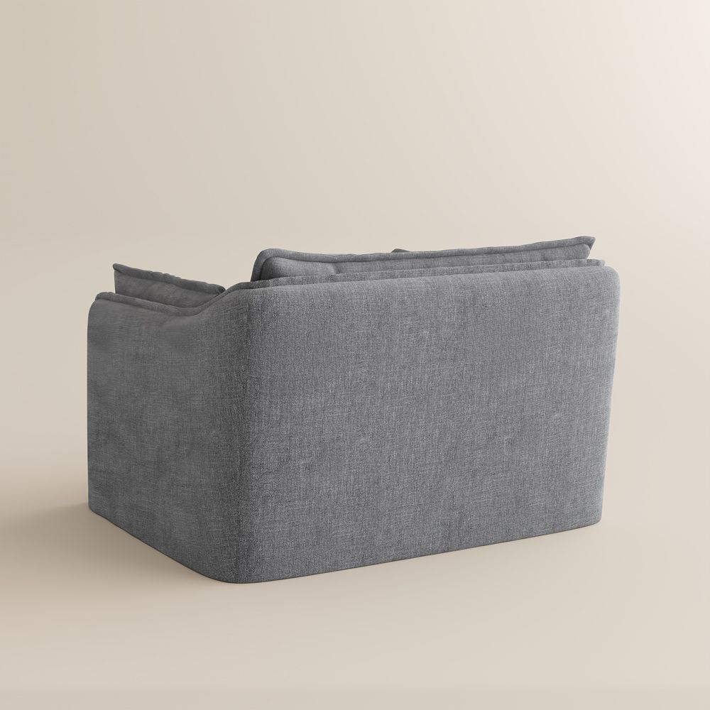 Apartment Gray Cotton and Linen Sofas & Loveseats