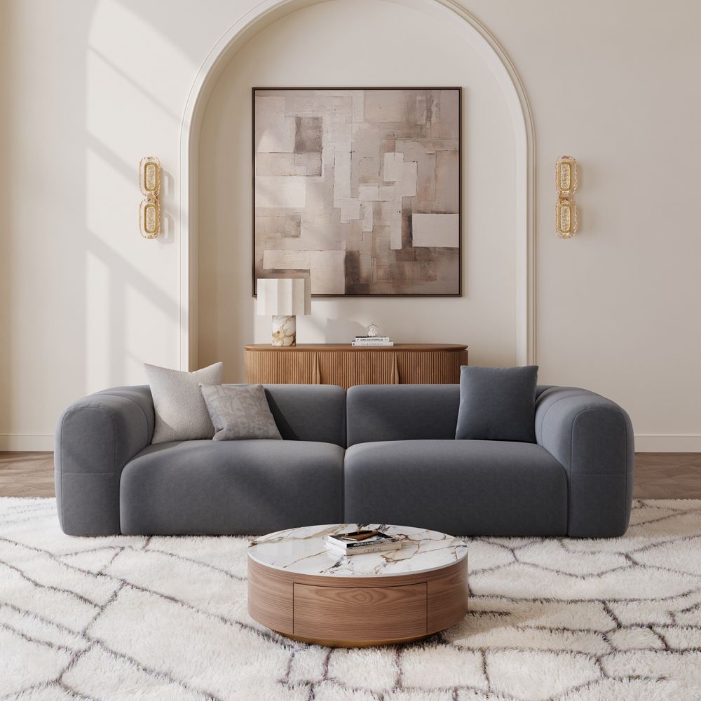 Medium Dark Gray Pet-Friendly Fabric Sofas & Loveseats