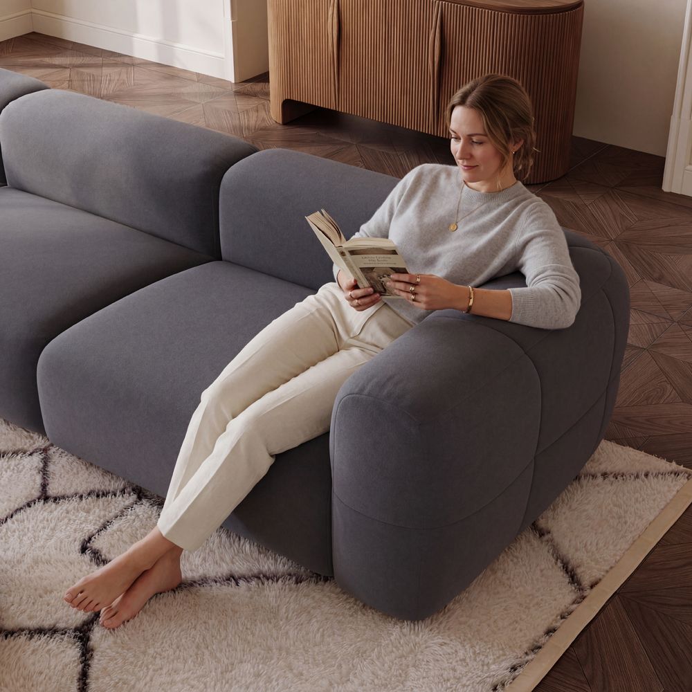 Relaxed Dark Gray Pet-Friendly Fabric Sofas & Loveseats