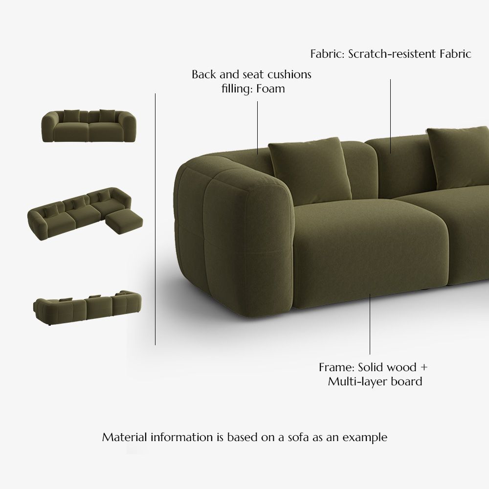 Pet-friendly Green Pet-Friendly Fabric Sofas & Loveseats