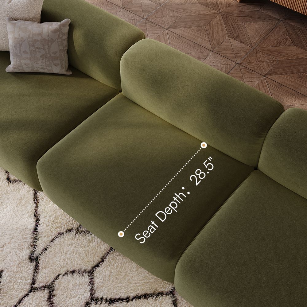 Bedroom Green Pet-Friendly Fabric Sofas & Loveseats