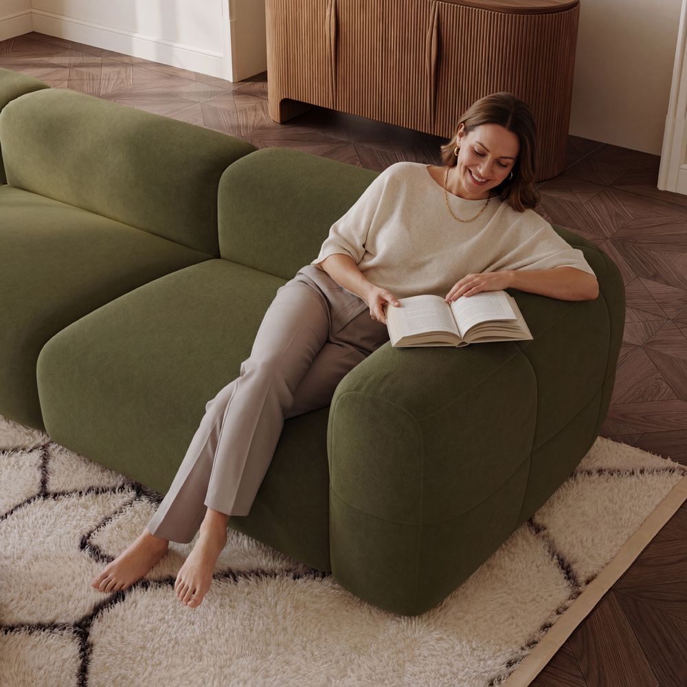 Fabric Green Pet-Friendly Fabric Sofas & Loveseats