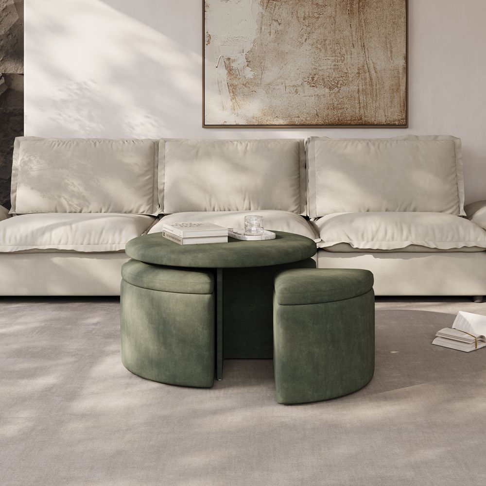 Beige Anti-scratch and Waterproof Fabric Sofas & Loveseats
