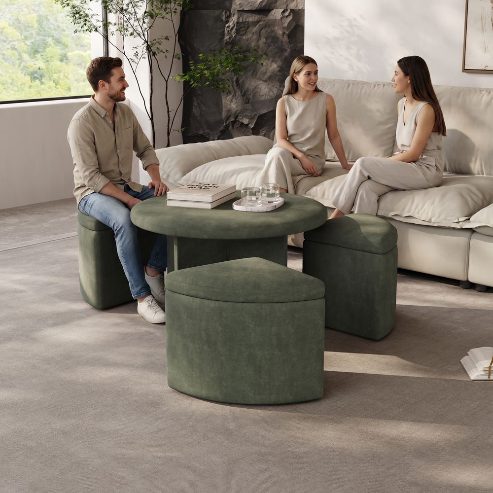 Beige Anti-scratch and Waterproof Fabric Sofas & Loveseats