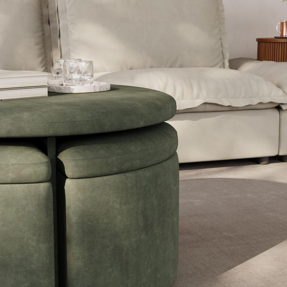Beige Anti-scratch and Waterproof Fabric Sofas & Loveseats