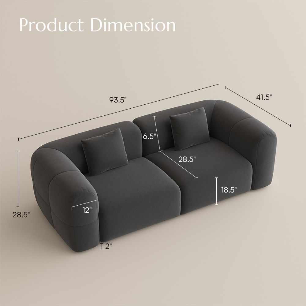 Medium Dark Gray Pet-Friendly Fabric Sofas & Loveseats