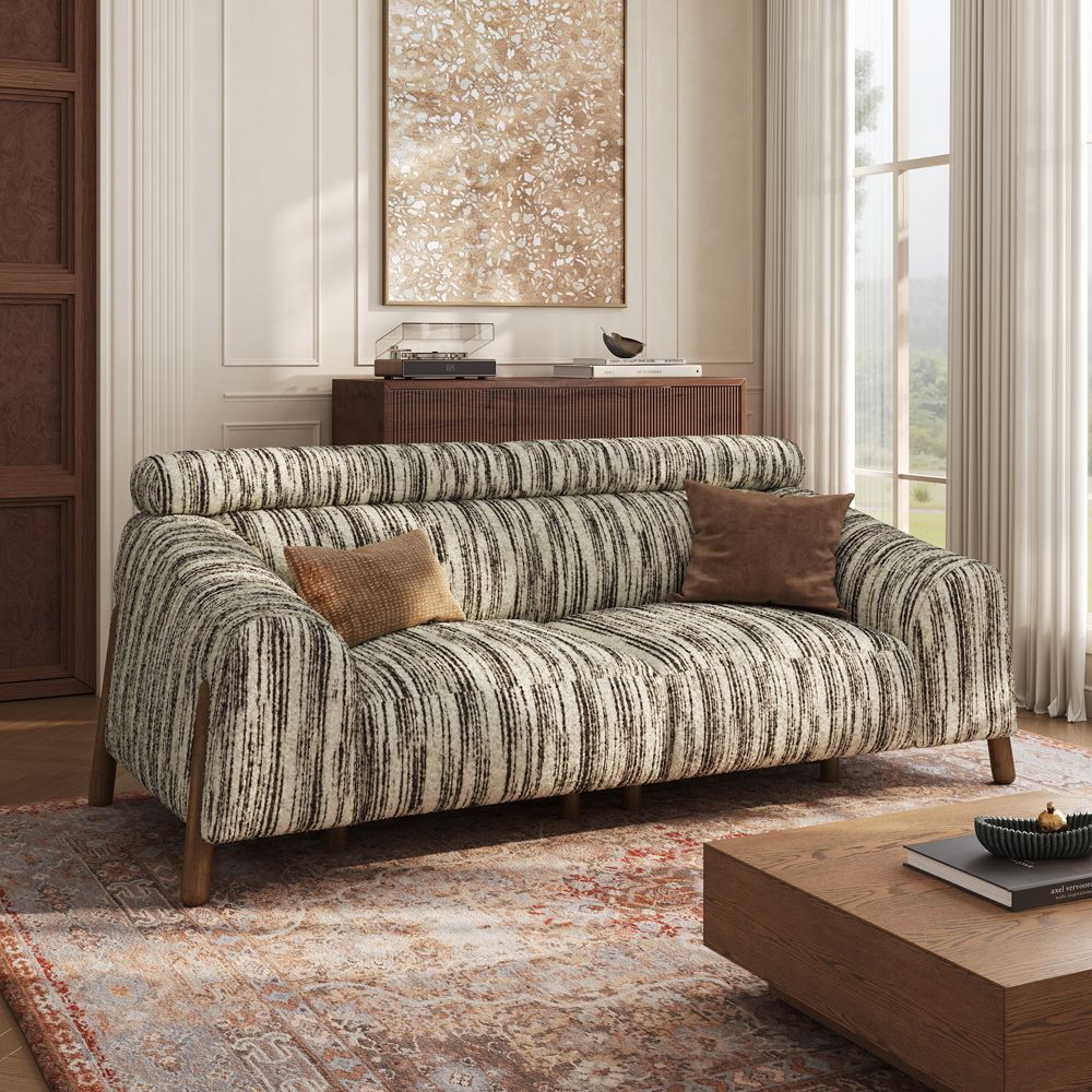 Office Black Textured Tweed Sofas & Loveseats