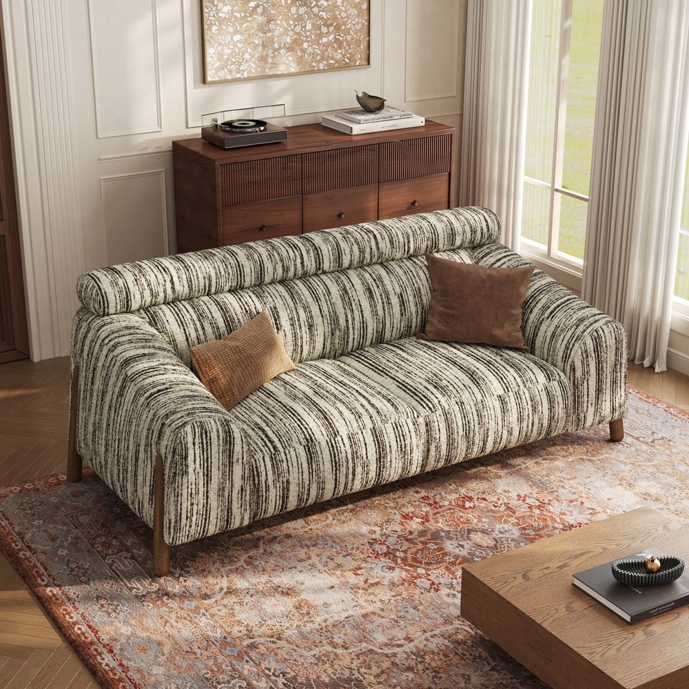 RV Black Textured Tweed Sofas & Loveseats