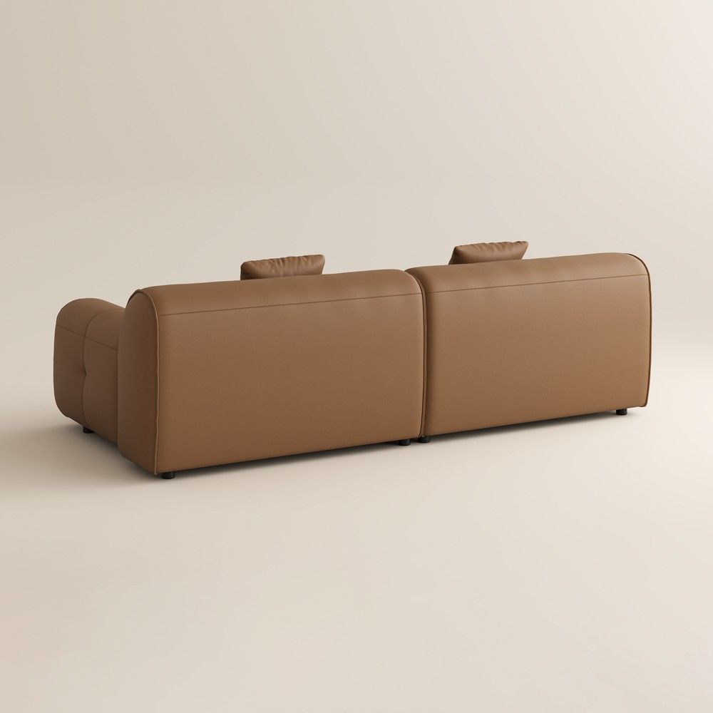 Living Room Caramel Genuine Leather Sofas & Loveseats