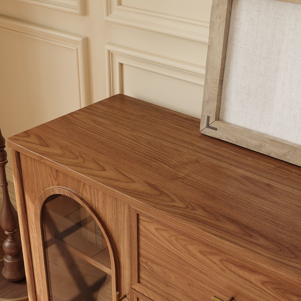 with Storage Walnut Color Engineered Wood Storage Cabinets