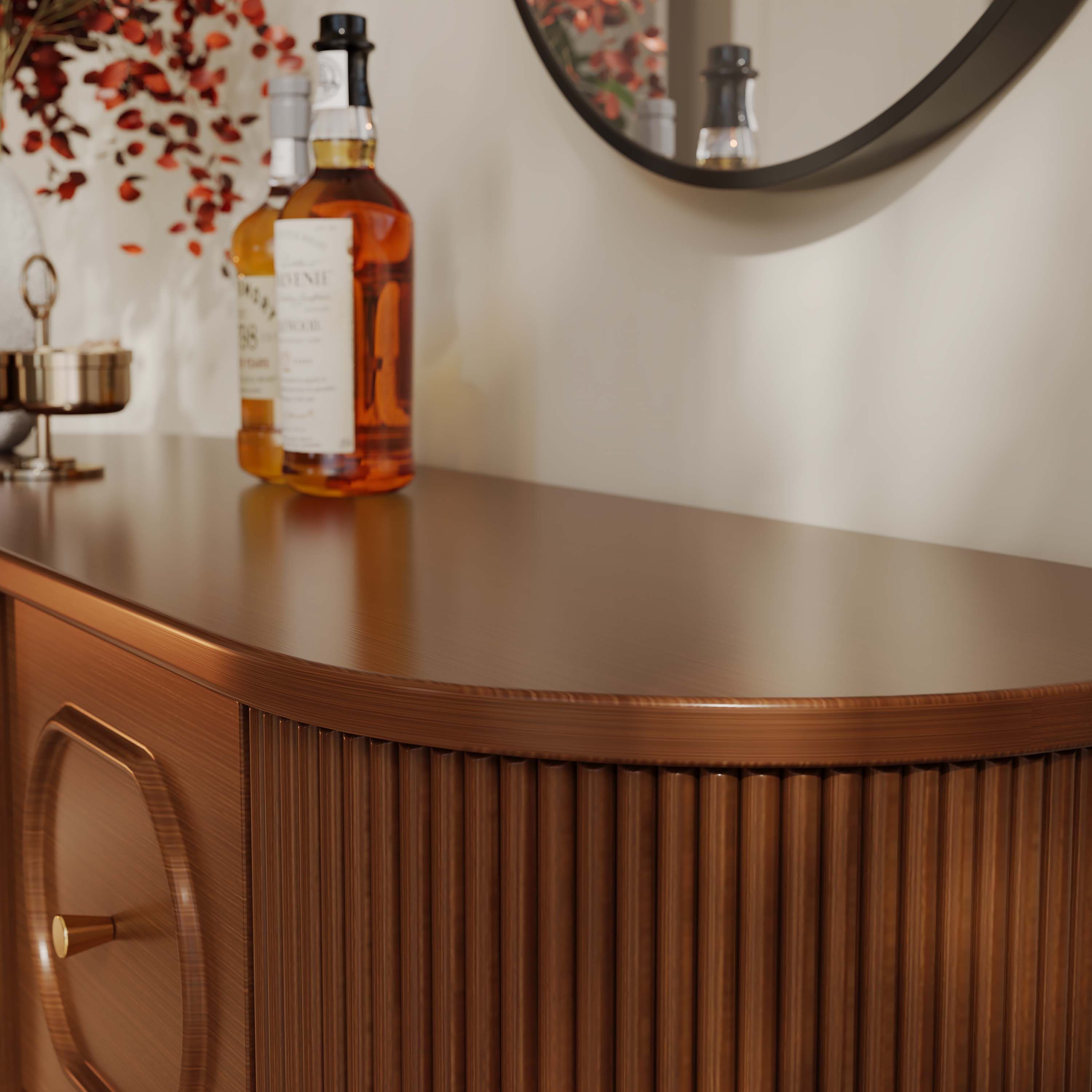 with Storage Walnut Color Engineered Wood Storage Cabinets