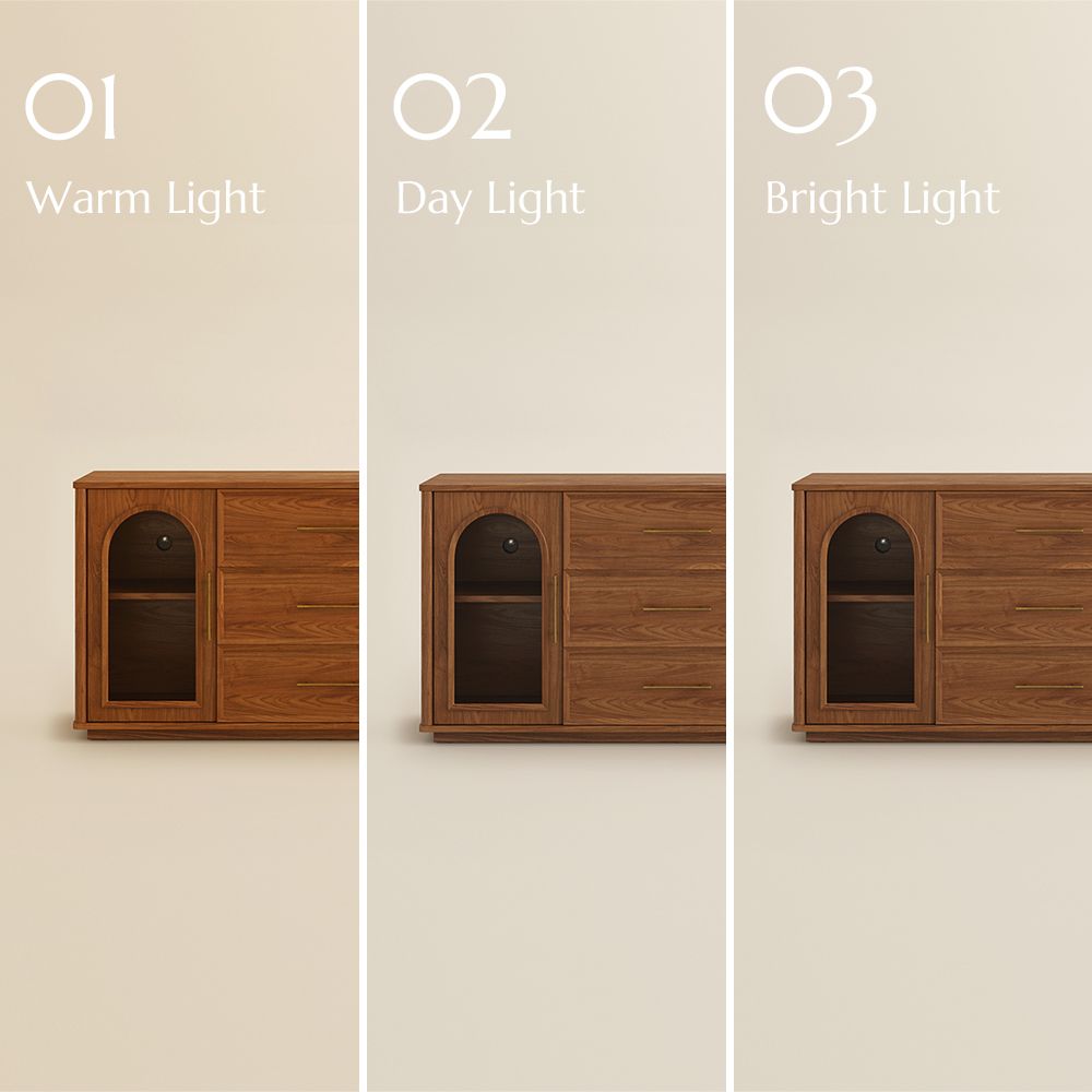 Fully Assemble Walnut Color Engineered Wood Storage Cabinets