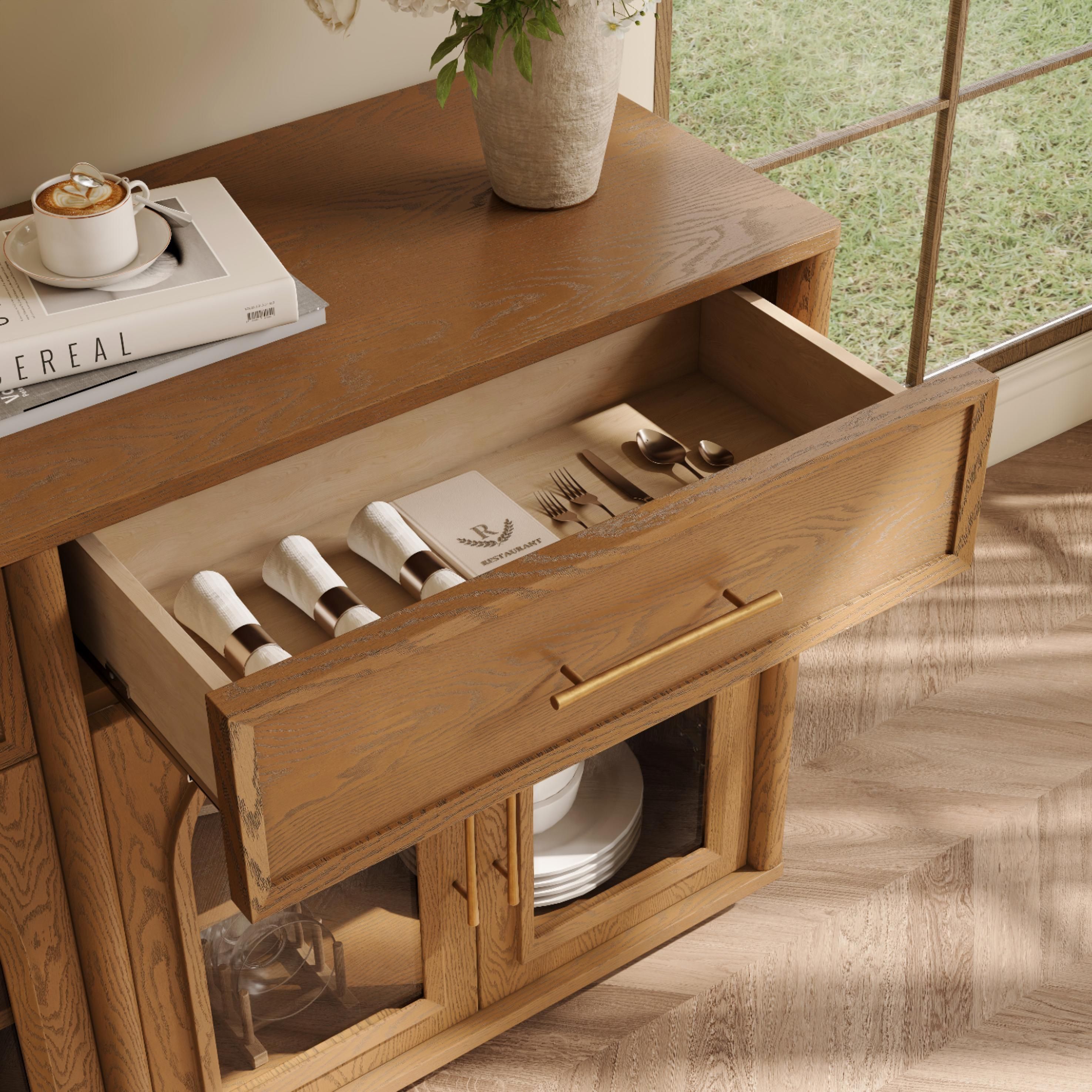Storage Light Walnut Color Engineered Wood Storage Cabinets