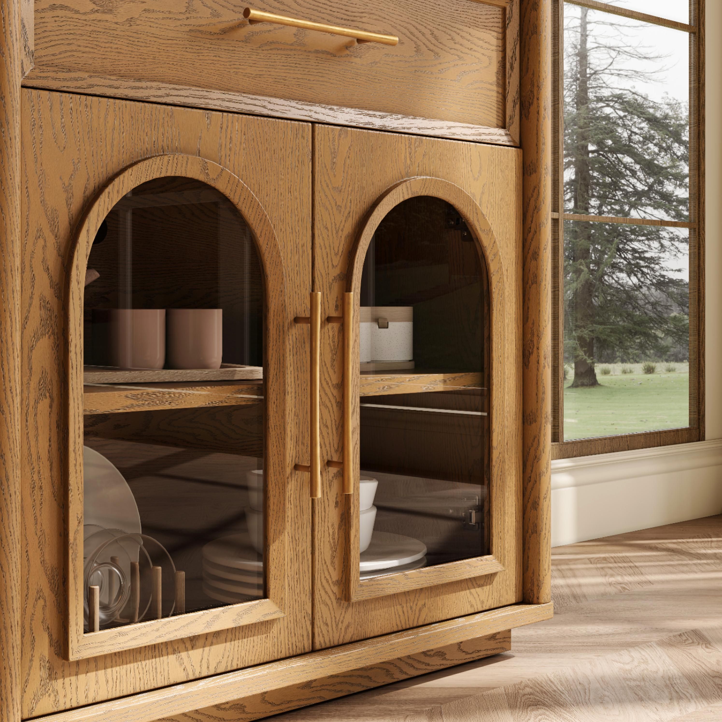 Storage Light Walnut Color Engineered Wood Storage Cabinets
