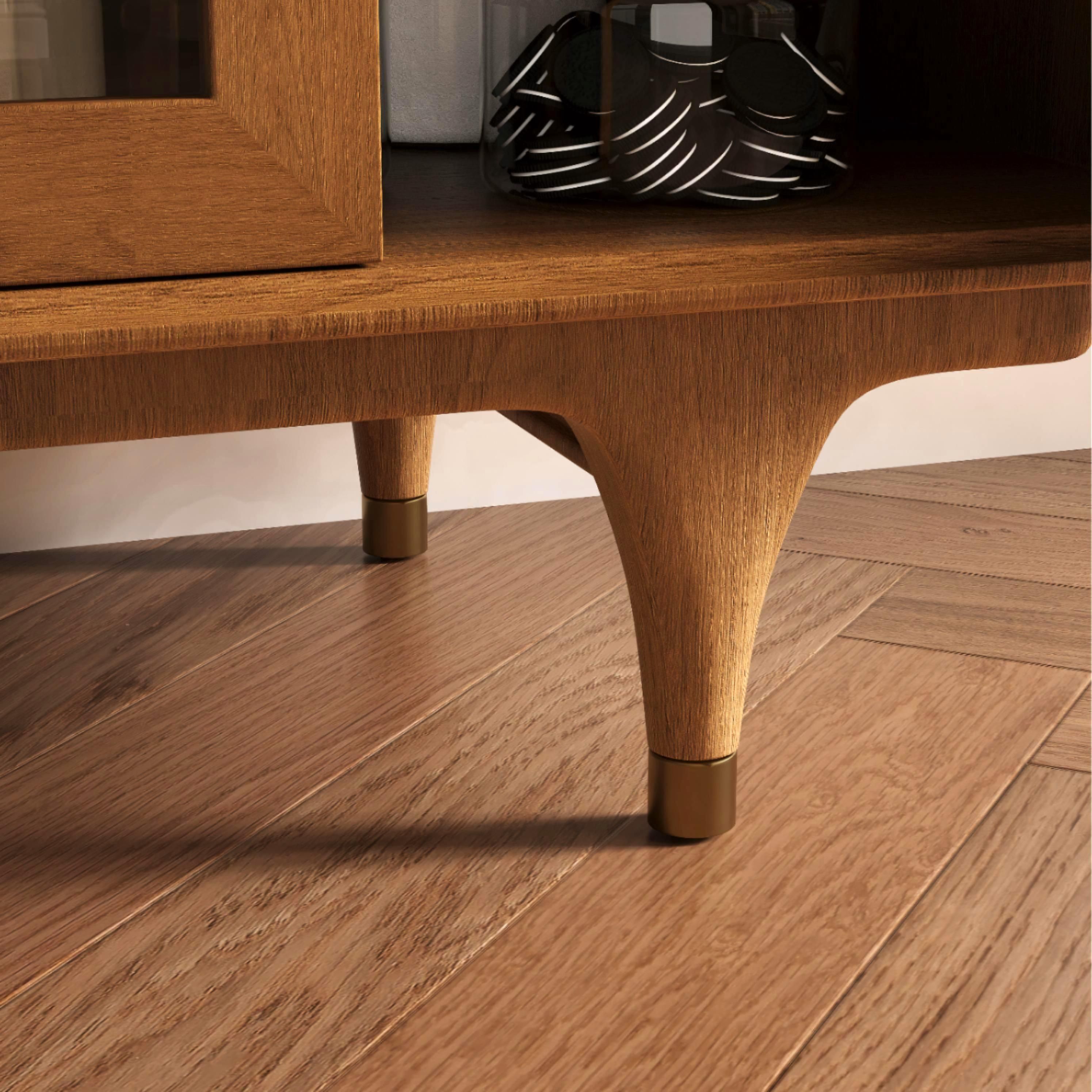 Easy Assembly Walnut Engineered Wood Storage Cabinets