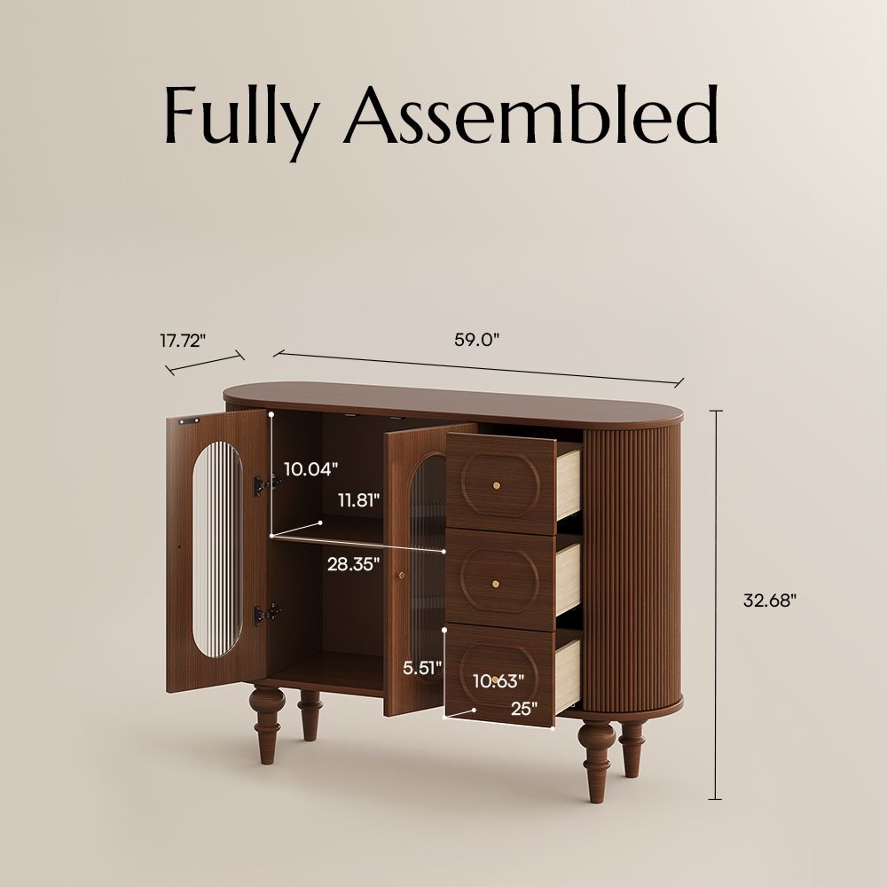 Storage Walnut Color Engineered Wood Storage Cabinets